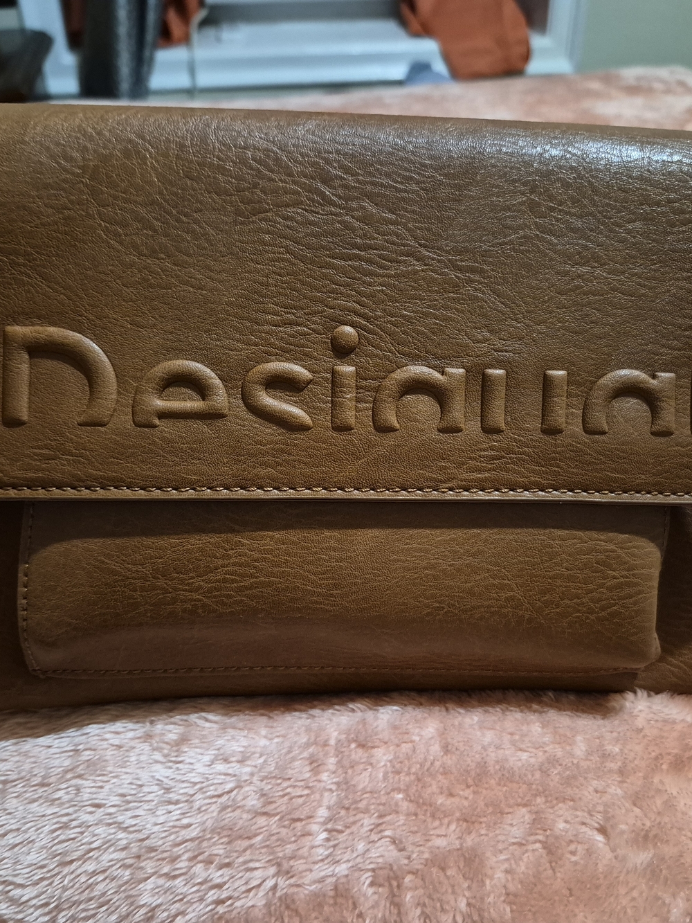 Desigual Brown Embossed Faux-Leather Crossbody Bag - Picture 5 of 14